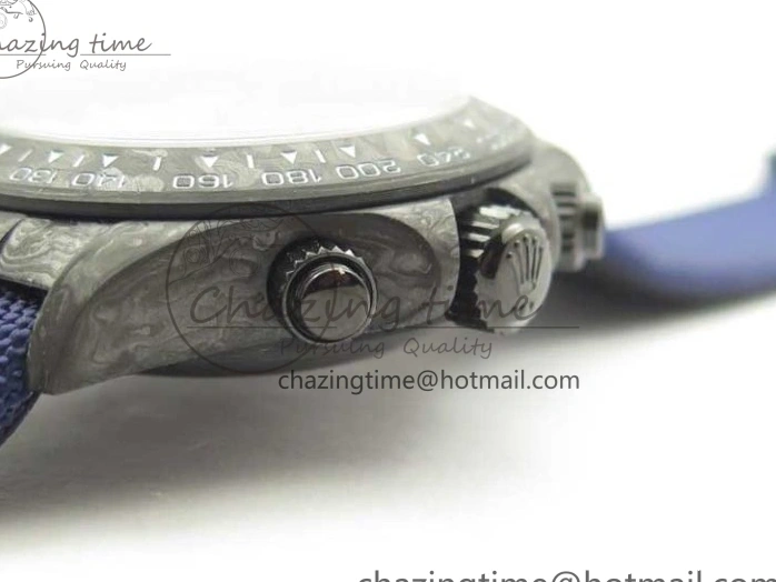 1222 Daytona DIW Carbon OMF Best Edition Blue Paint Dial on Deep Blue Nylon Strap A Tailored 2842